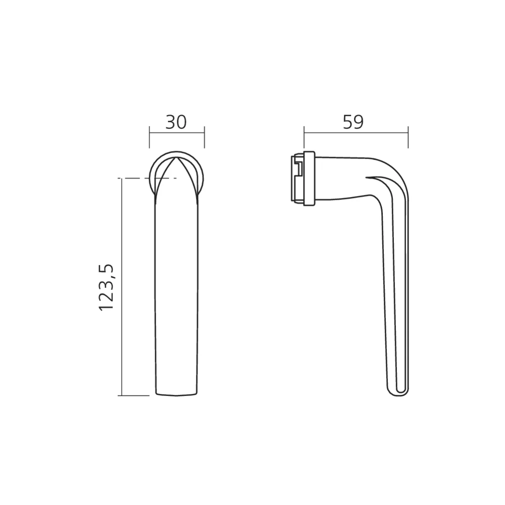 Poignée de fenêtre 1267 mini rosace