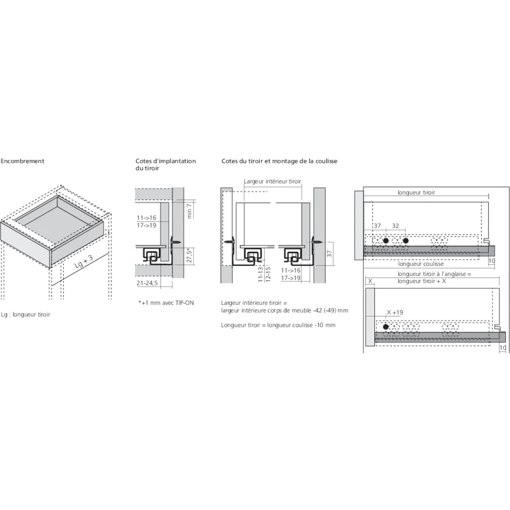 TANDEM 560H 30 kg avec BLUMOTION intégré