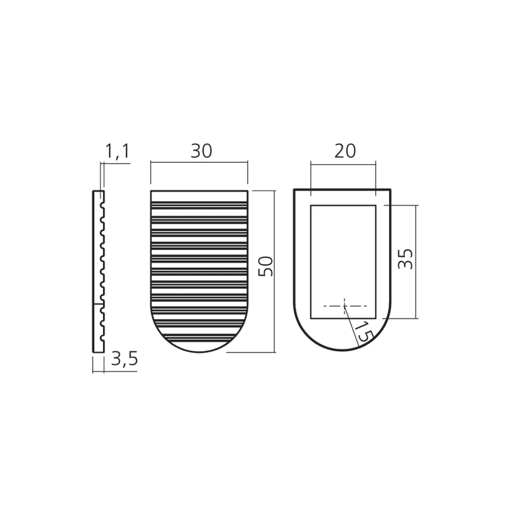 Plaque pour porte touche-lâche HABIT