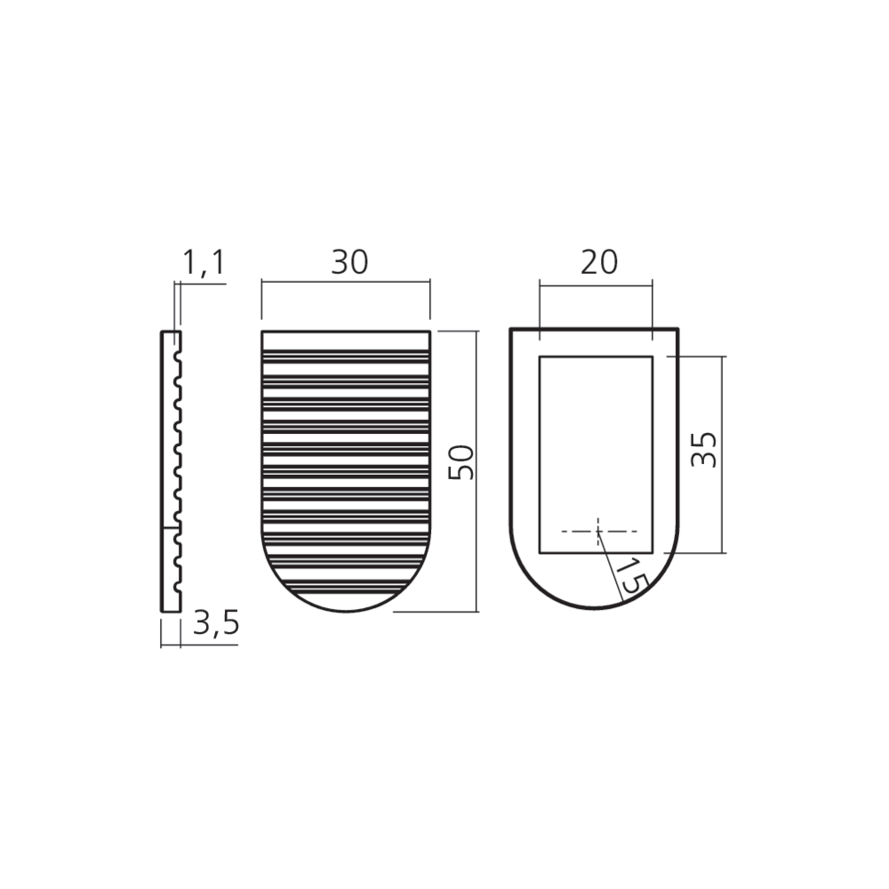 Plaque pour porte touche-lâche HABIT