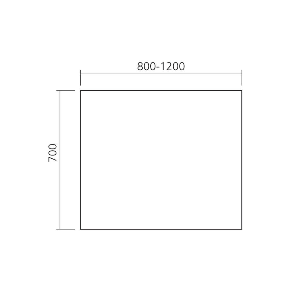 Miroir rectangulaire cadre noir