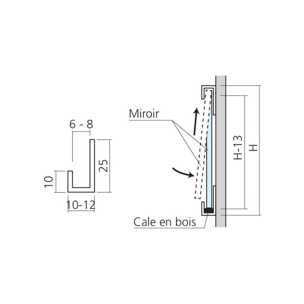 Profil porte-miroir