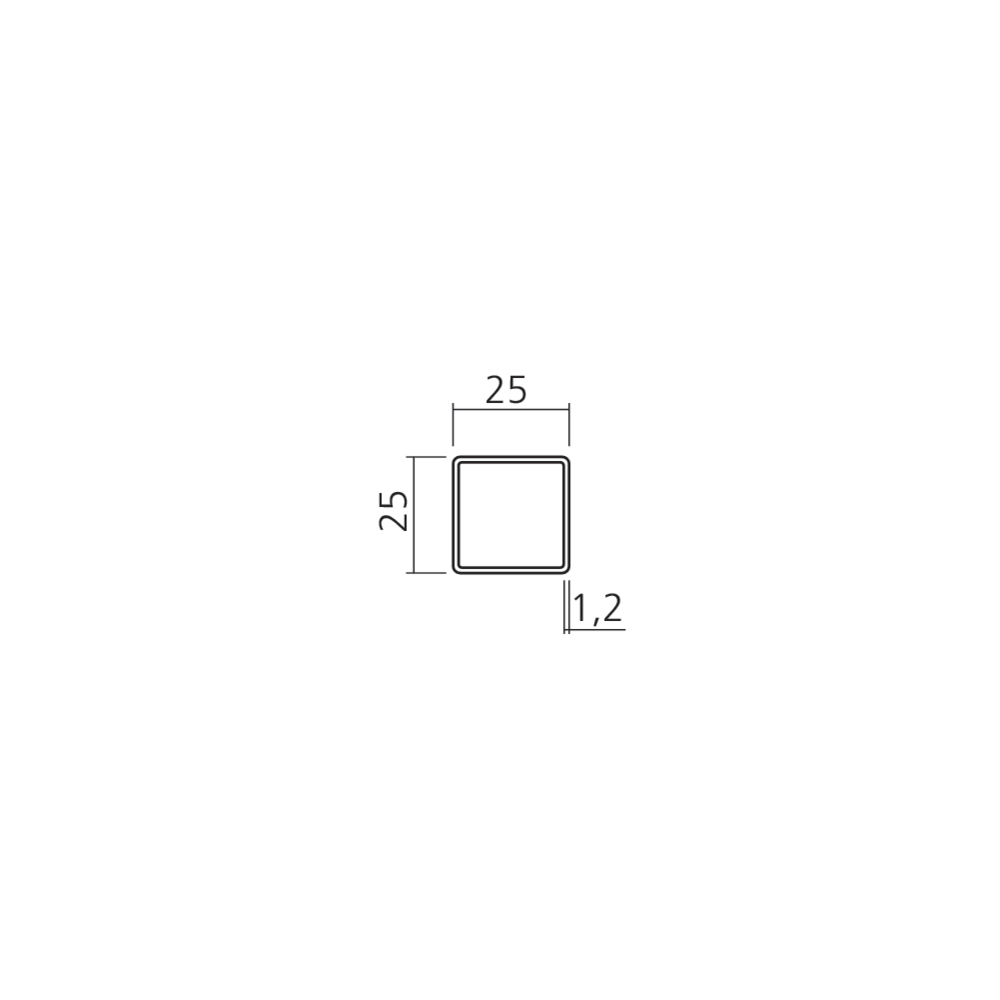 Tube 25 x 25 MOVIS