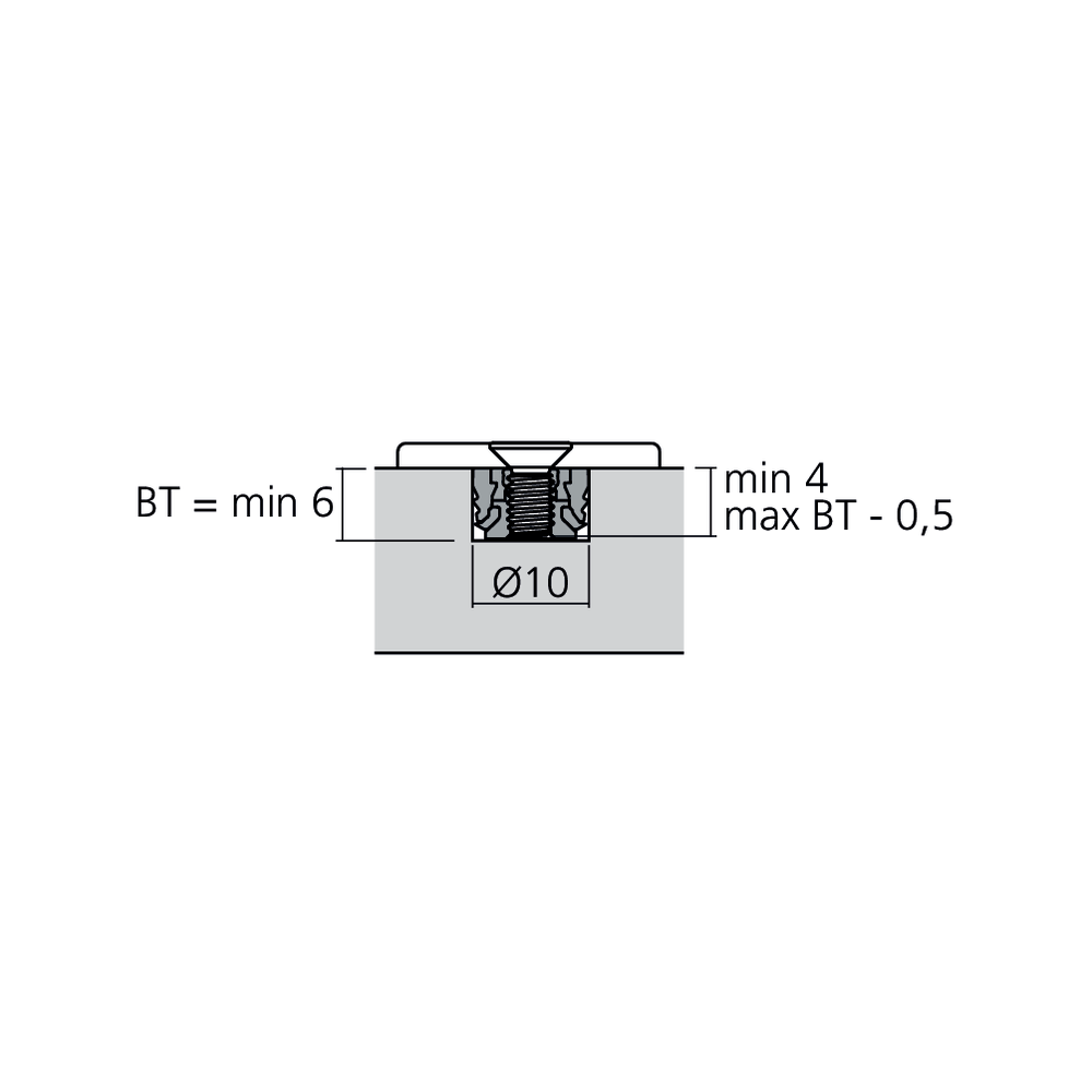 Insert Expando T pour porte fine