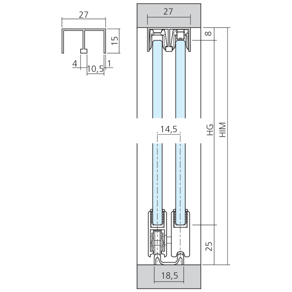 Rail de guidage H6340