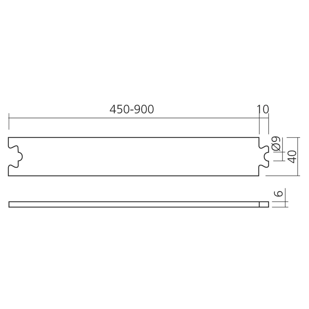 Rail pour extension de porte coulissante