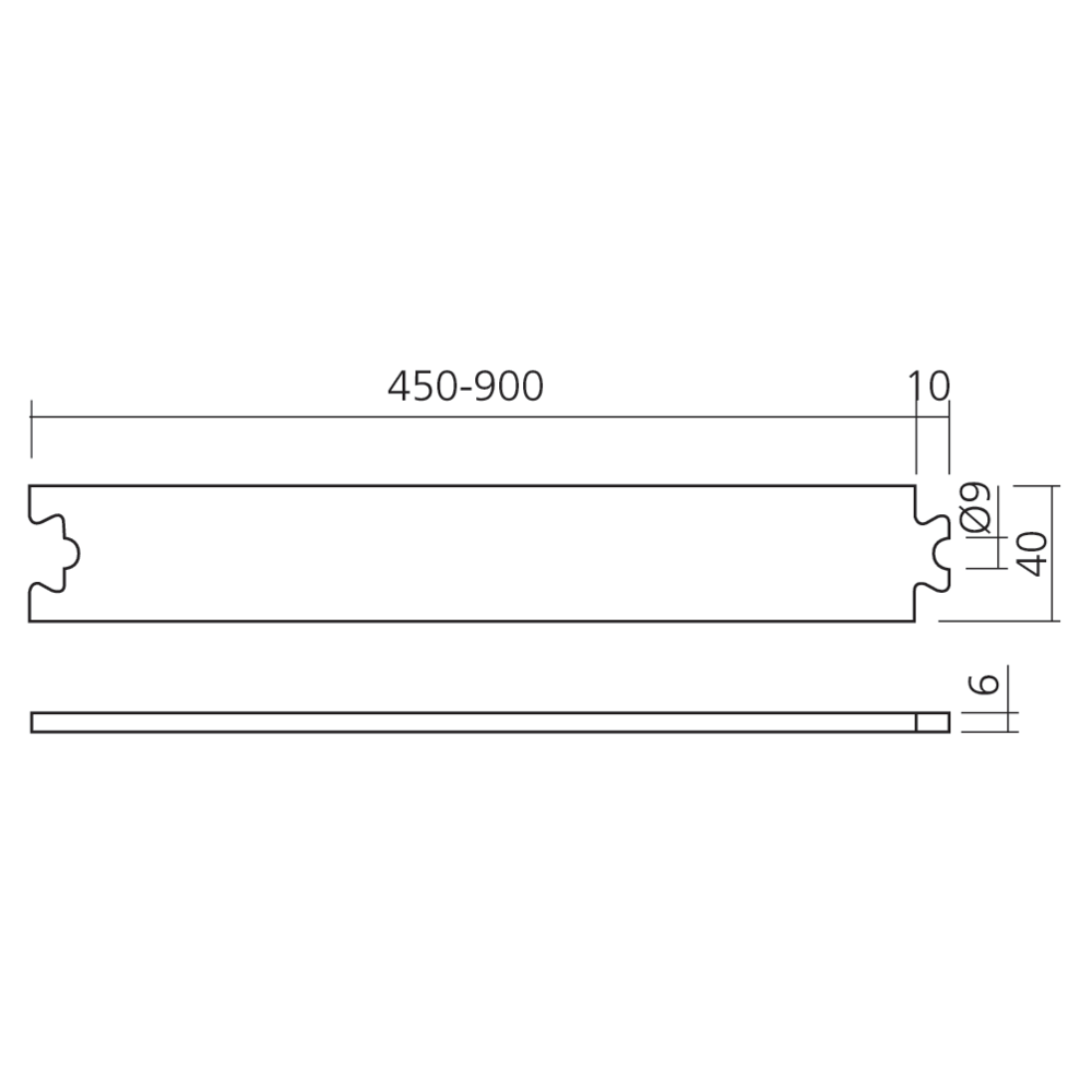 Rail pour extension de porte coulissante