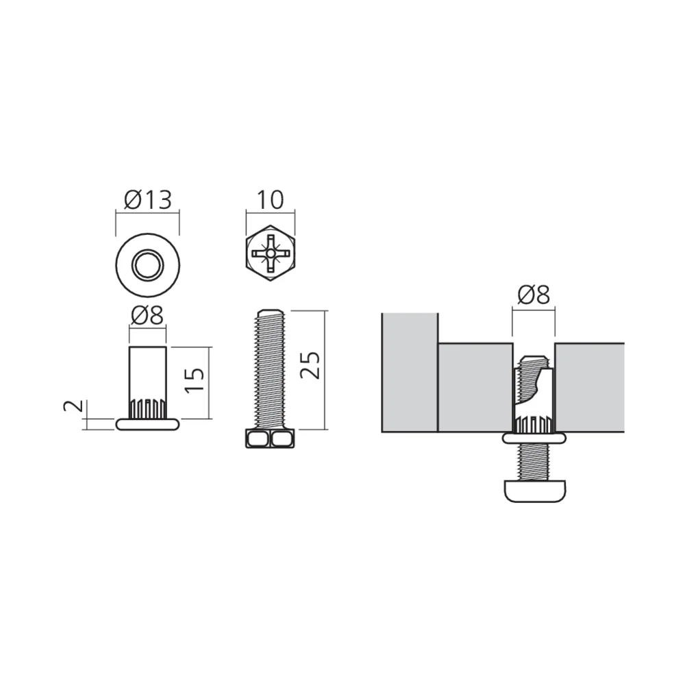 Mini-vérin réglable prémonté