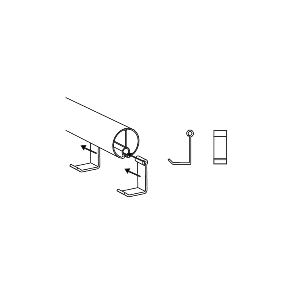 Set de crochets pour tube Ø32 STYLÉA