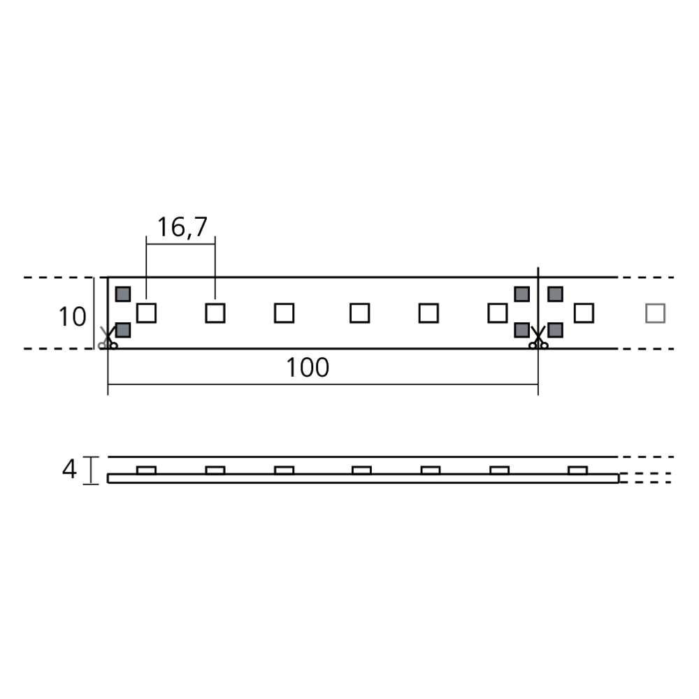 Bande LED IP65 10 mm 60 LEDs/m