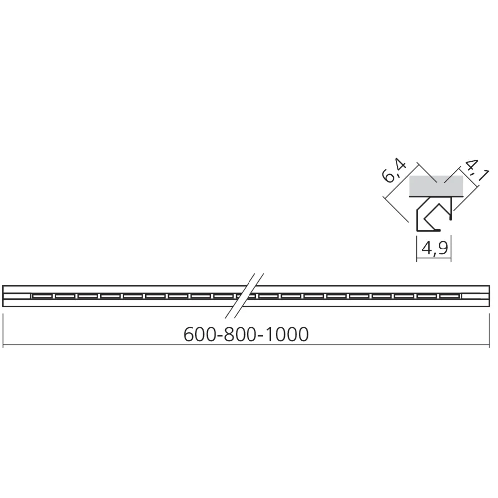 Bande micro LED à 45° en applique 12 V