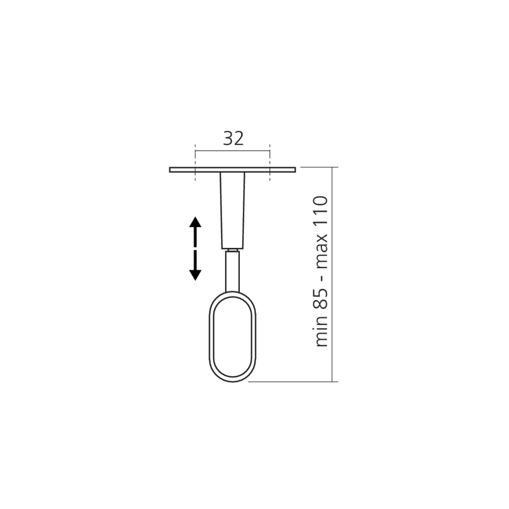 Support tube réglable
