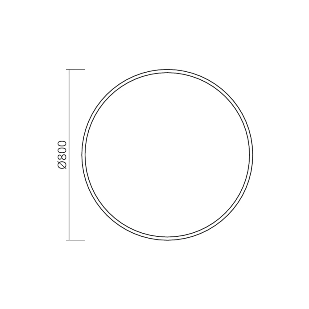 Miroir rond avec luminaire