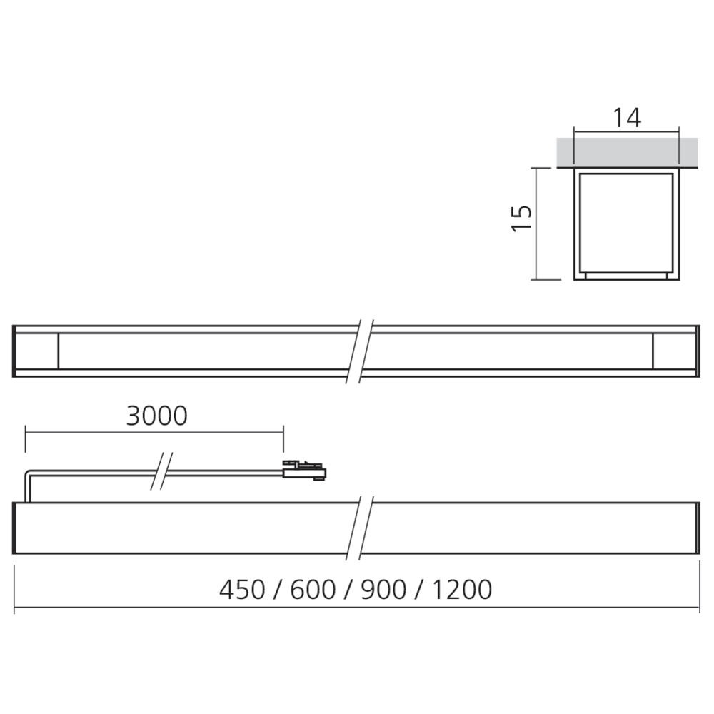 Réglette LED en applique 12 V