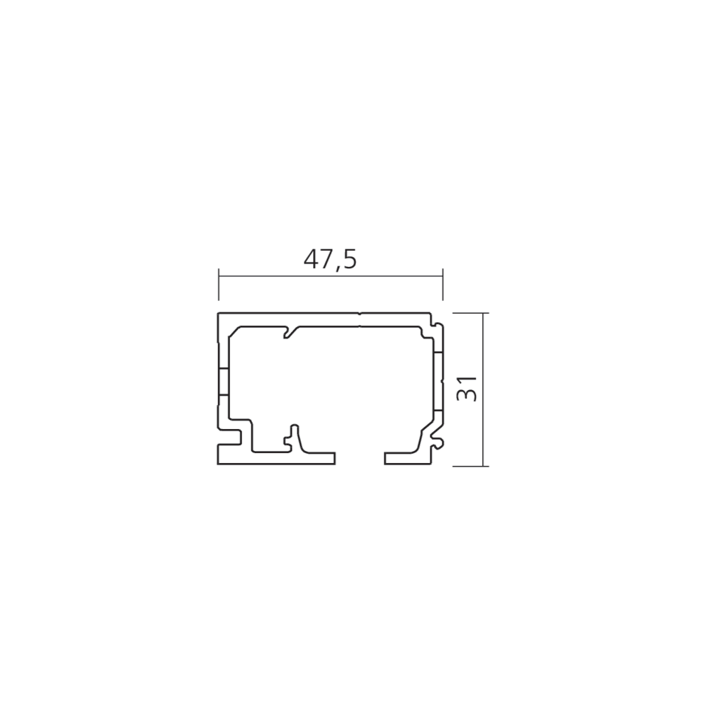 Rail mural PORTA 60/100 HMD