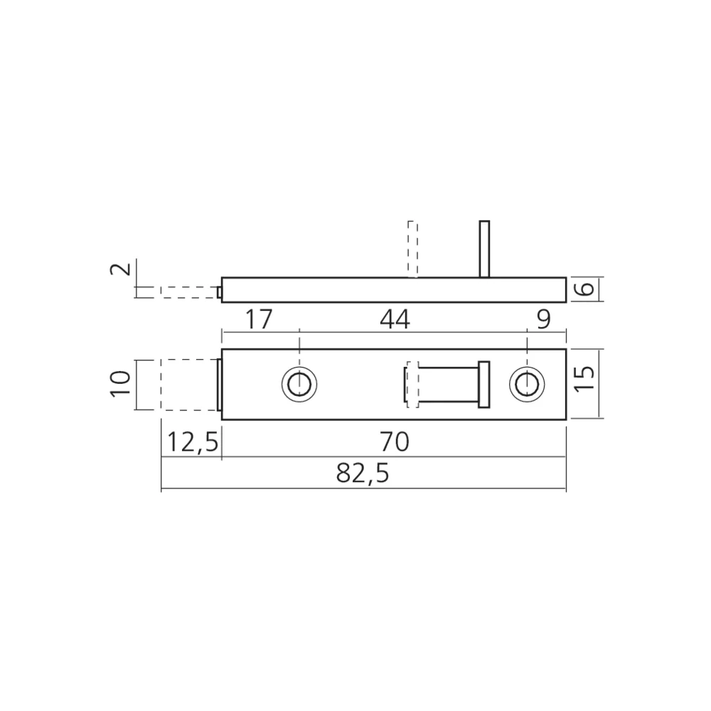Loqueteau d'armoire à poussoir