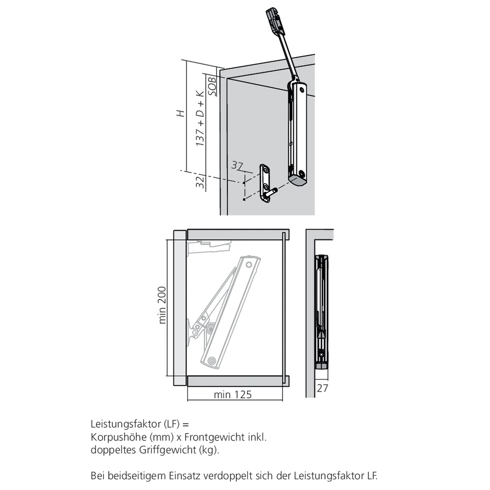 Set réservoir de force AVENTOS HK-XS
