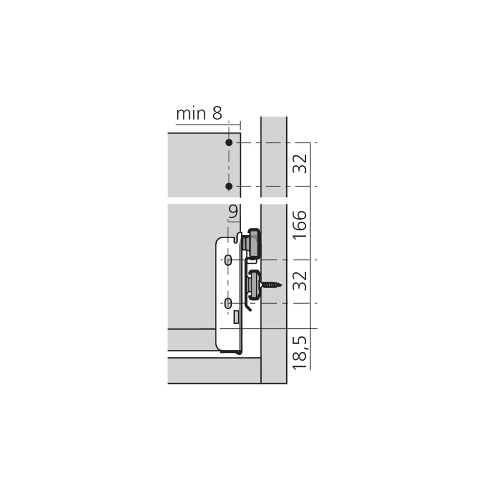 Attache tube longitudinal