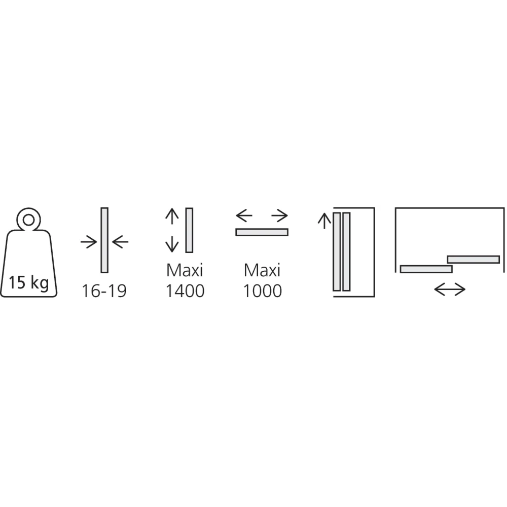 Garniture 2 portes Clipo 15