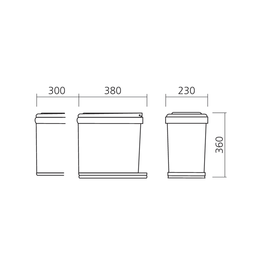 Poubelle tri sélectif inox 15 L