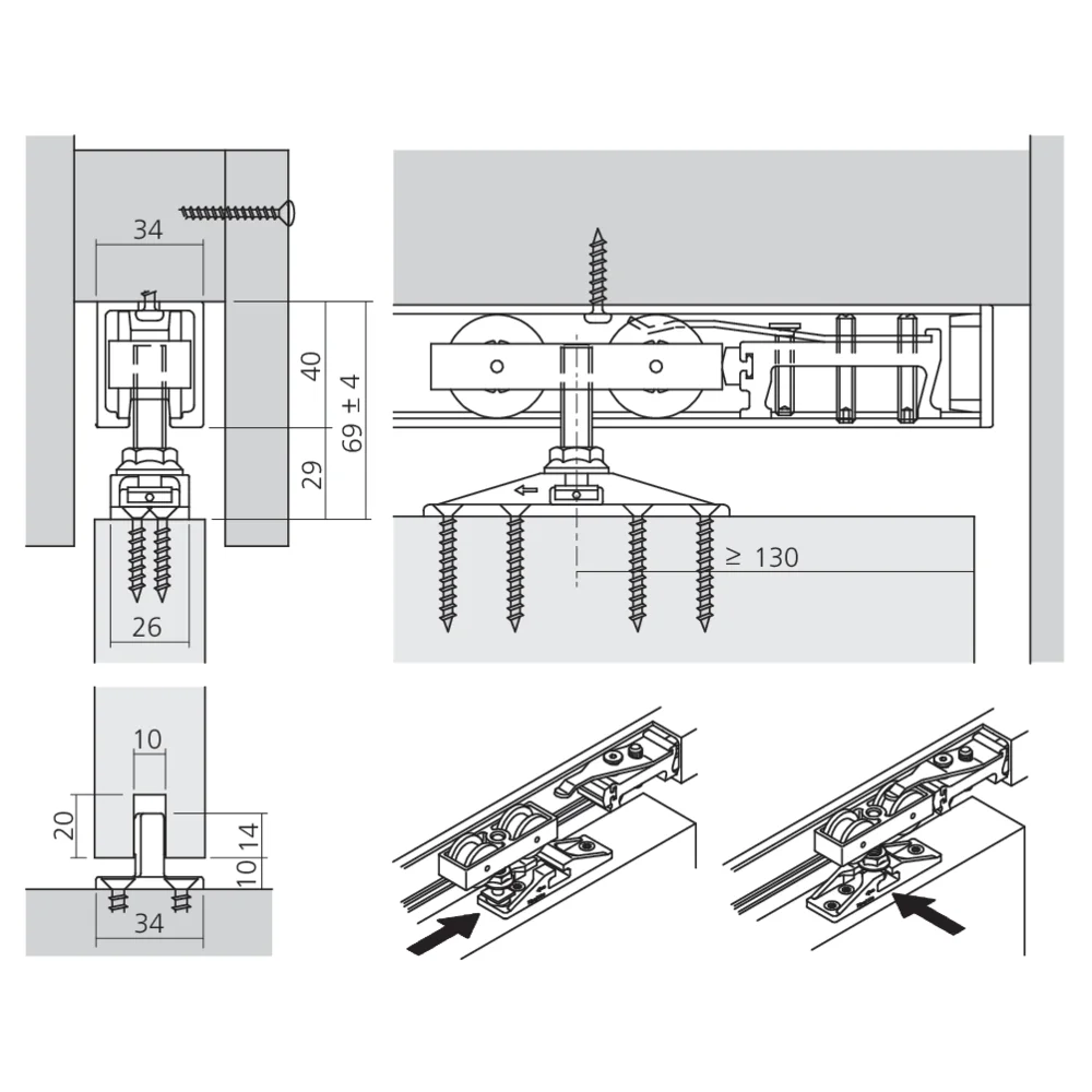 Garniture 1 porte Junior 80/Z