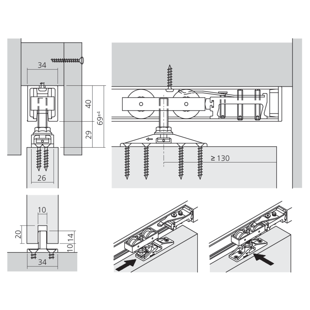 Garniture 1 porte Junior 80/Z
