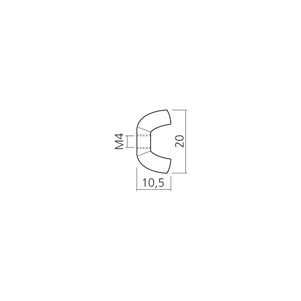 Ecrou à oreilles M4