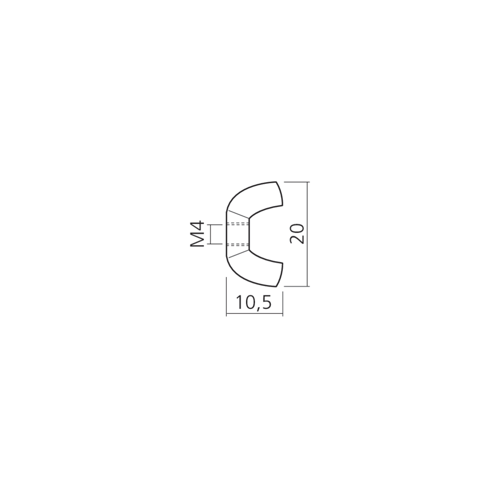 Ecrou à oreilles M4