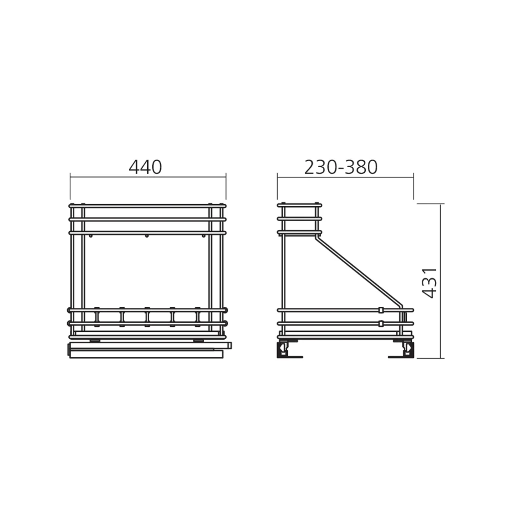 Ensemble coulissant pour sous-évier