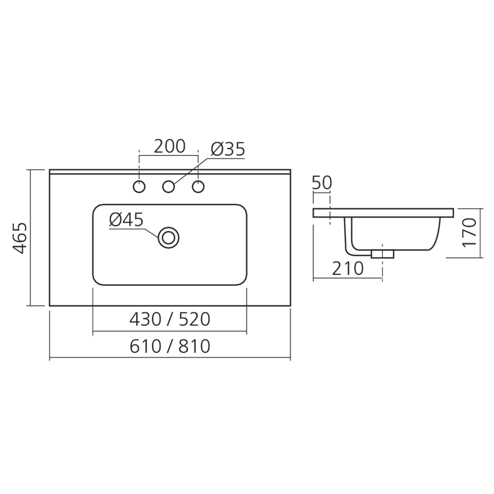 Vasque simple de salle de bain