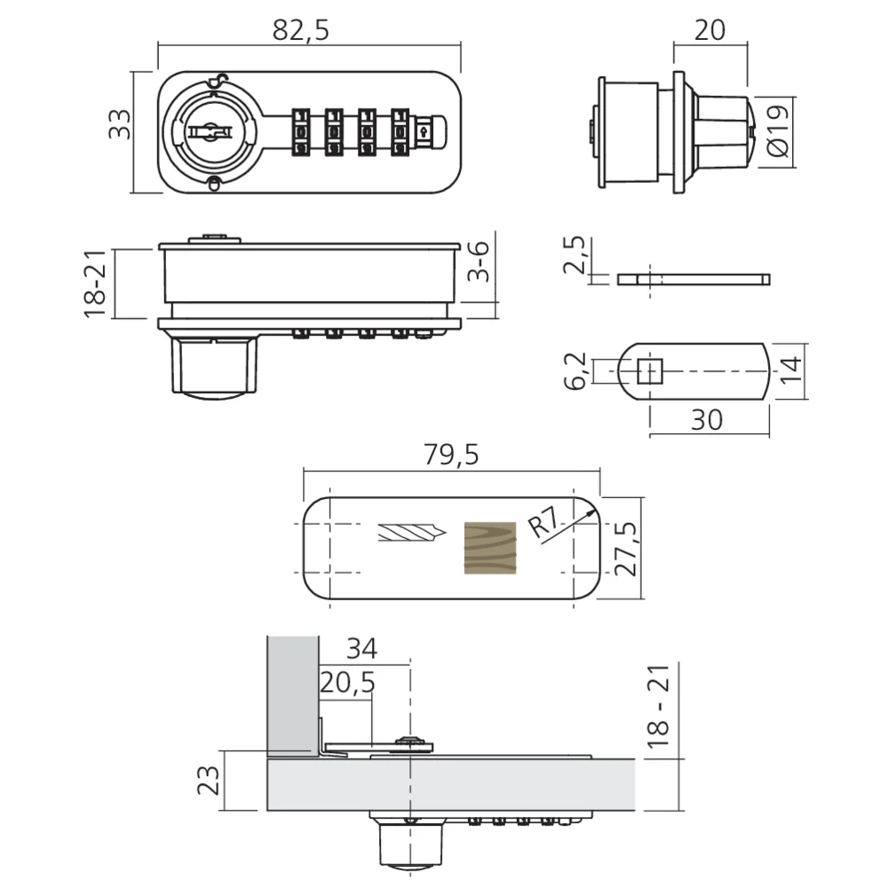 Serrure batteuse à chiffres et à clé code libre