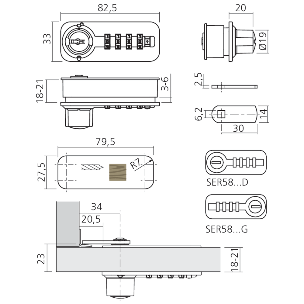Serrure batteuse à chiffres et à clé code libre