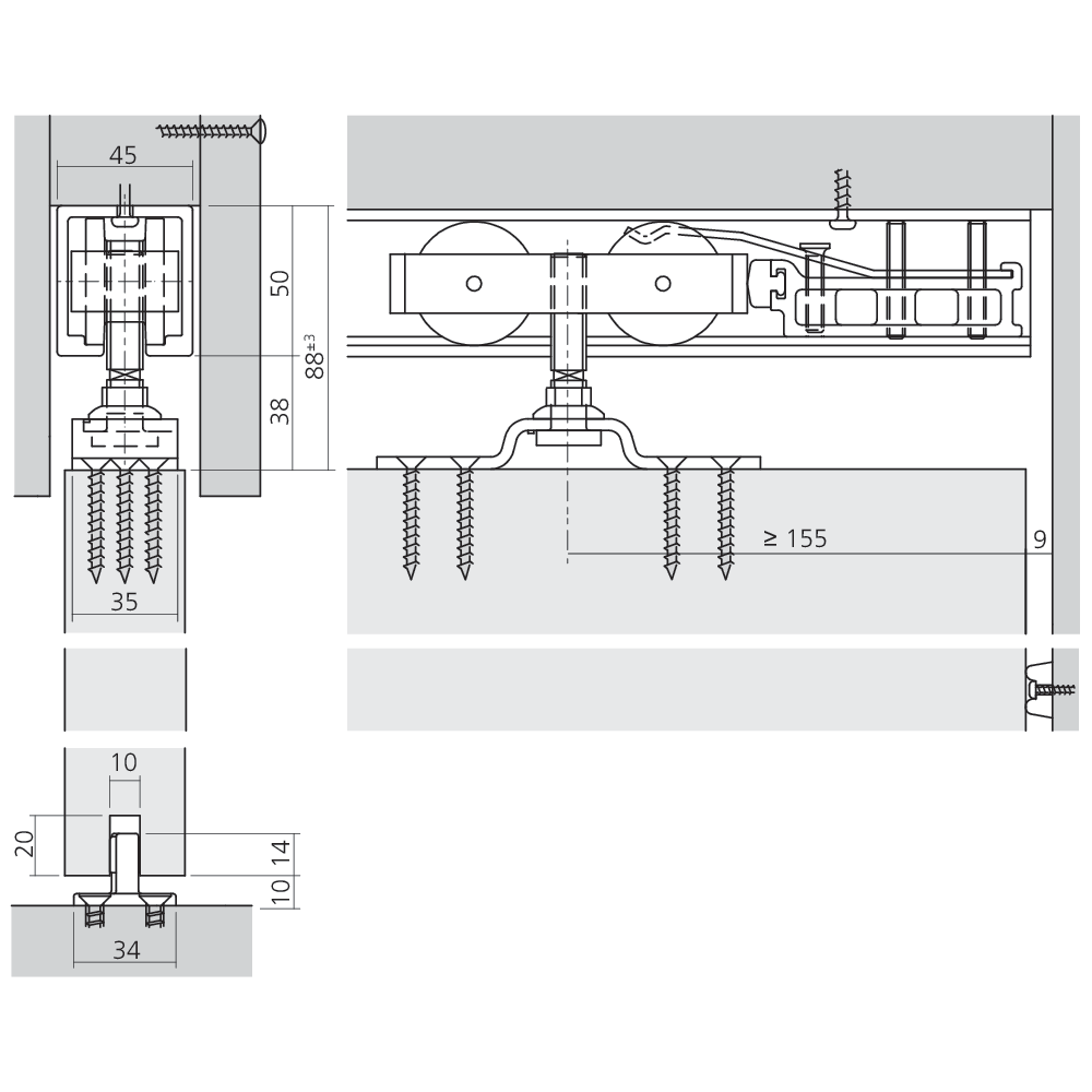 Garniture 1 porte Junior 120