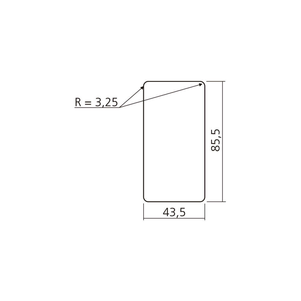 Plaquette de finition