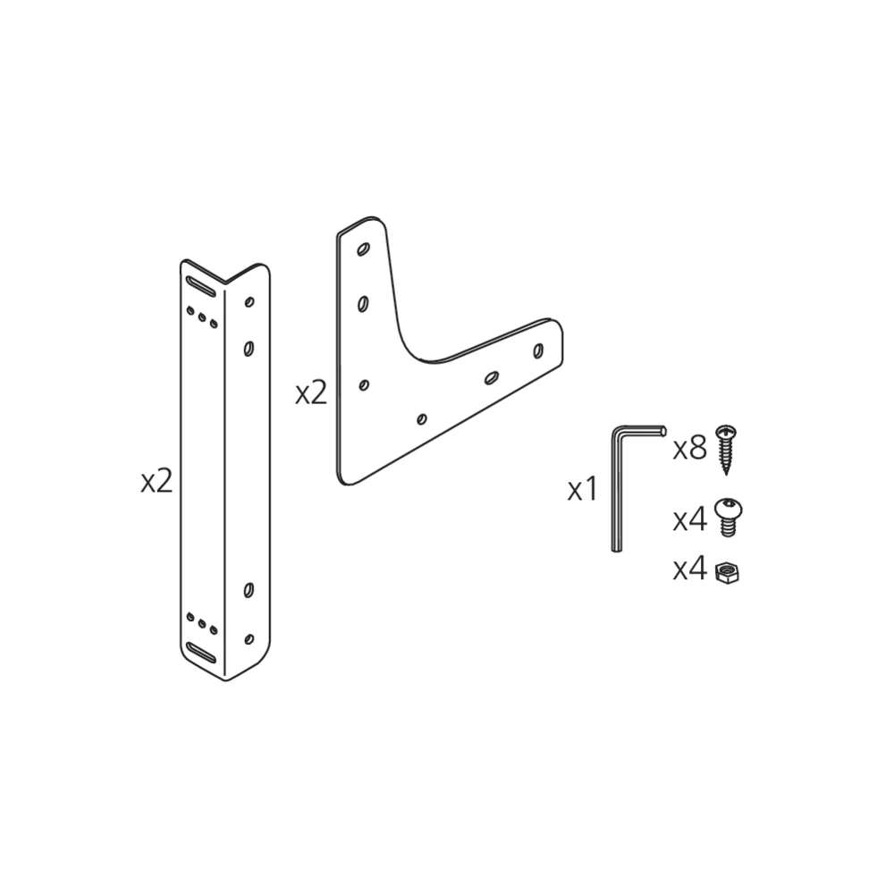 Kit équerres pour poubelle POU551