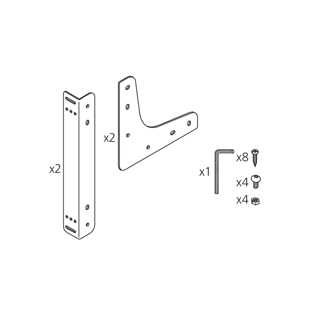 Kit équerres pour poubelle POU551