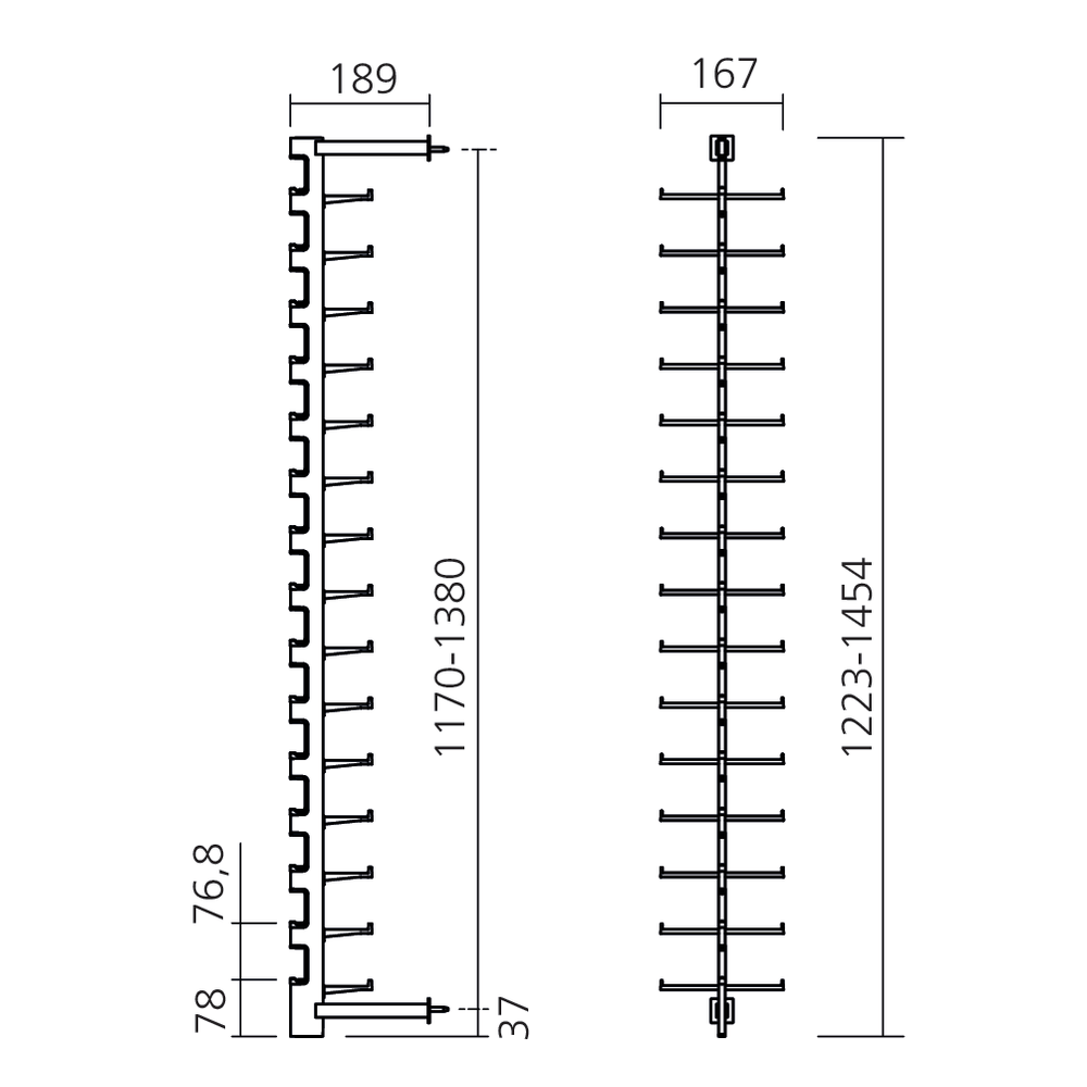 Colonne Alumina noire ouverte