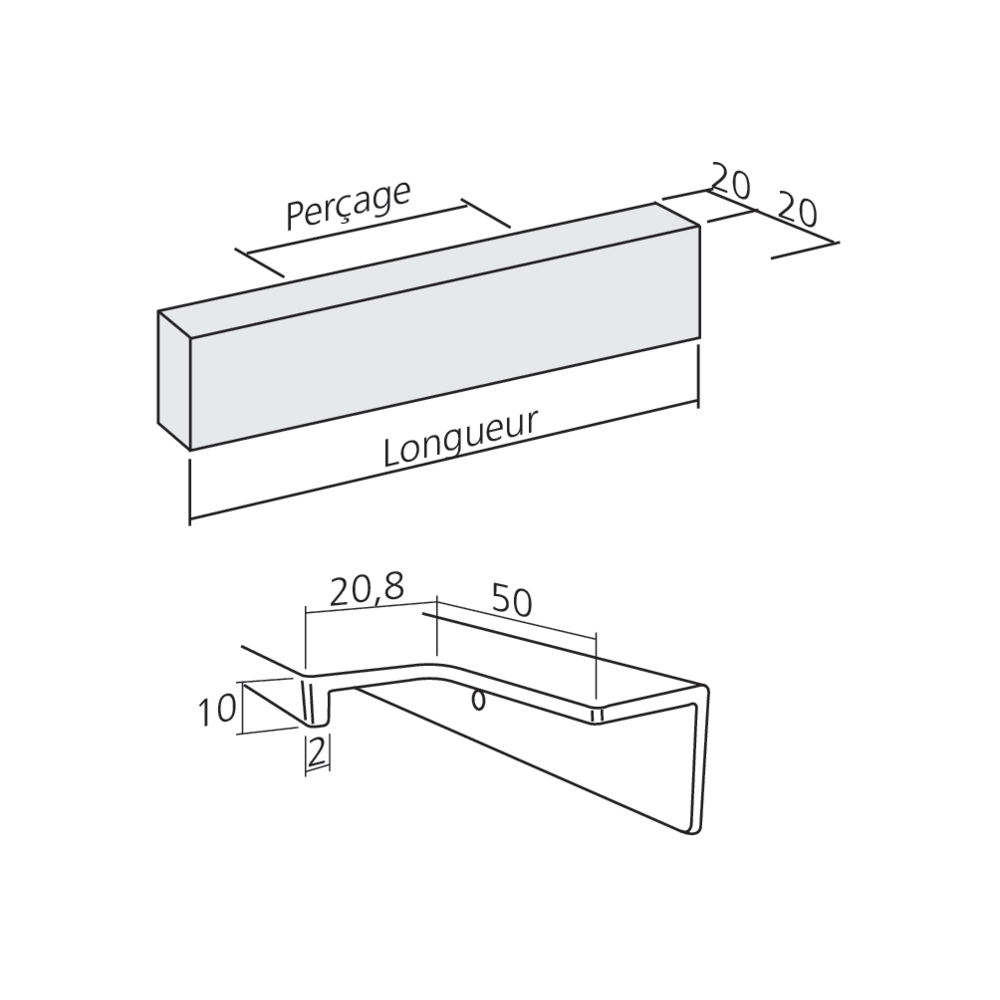 Poignée contemporaine