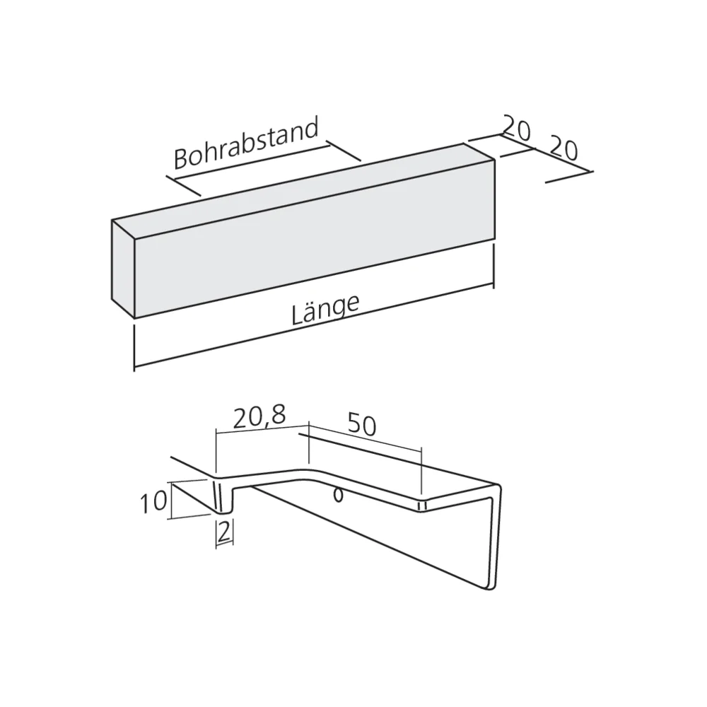 Poignée contemporaine