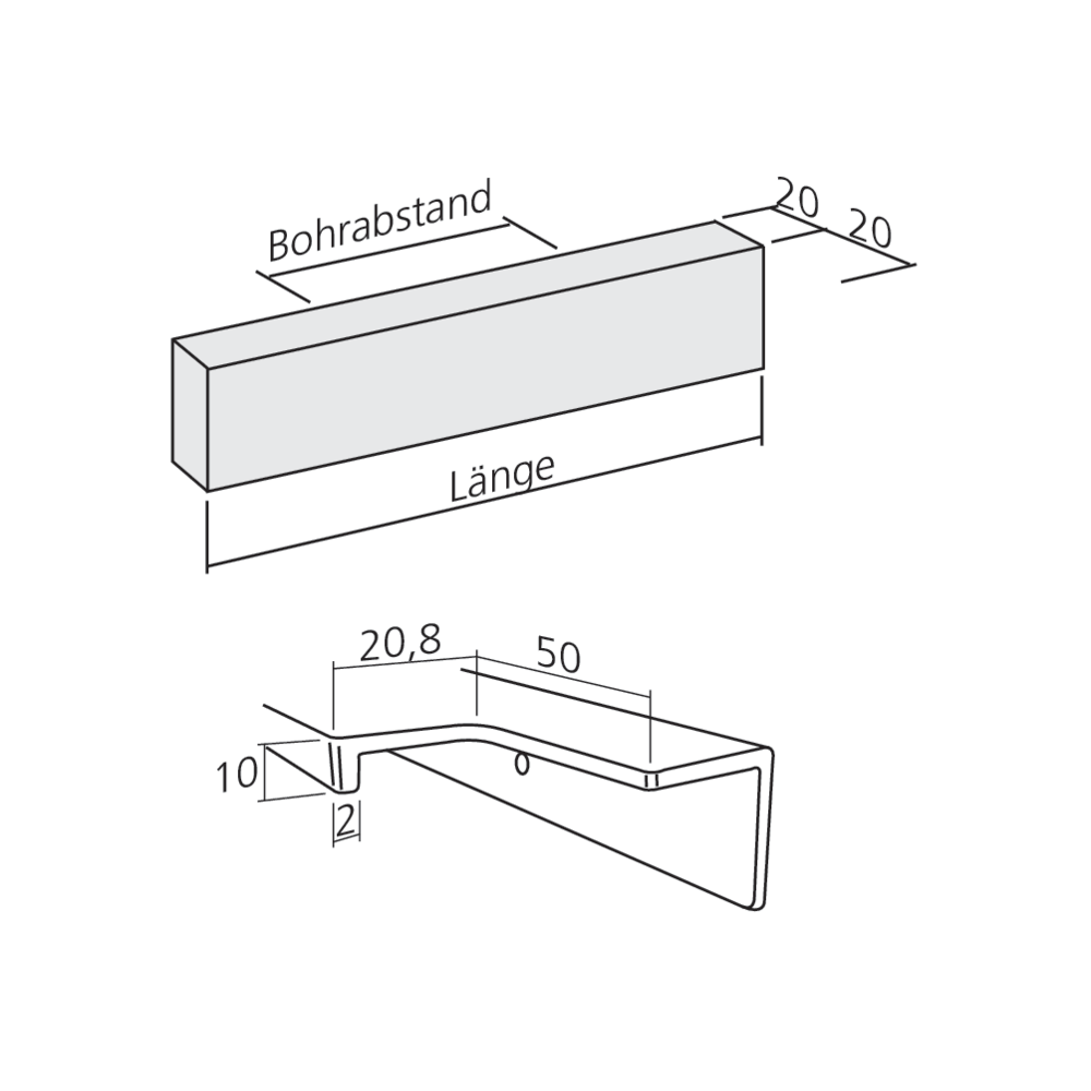 Poignée contemporaine