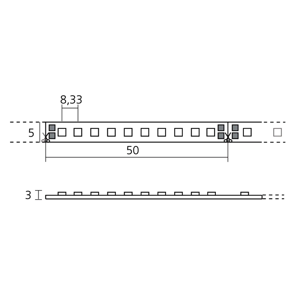 Bande LED IP20 5 mm 120 LEDs/m