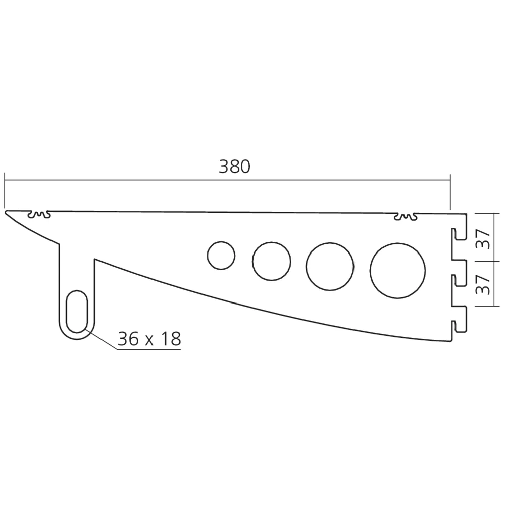 Support tablette et penderie 36 x 18 SOFT DESIGN