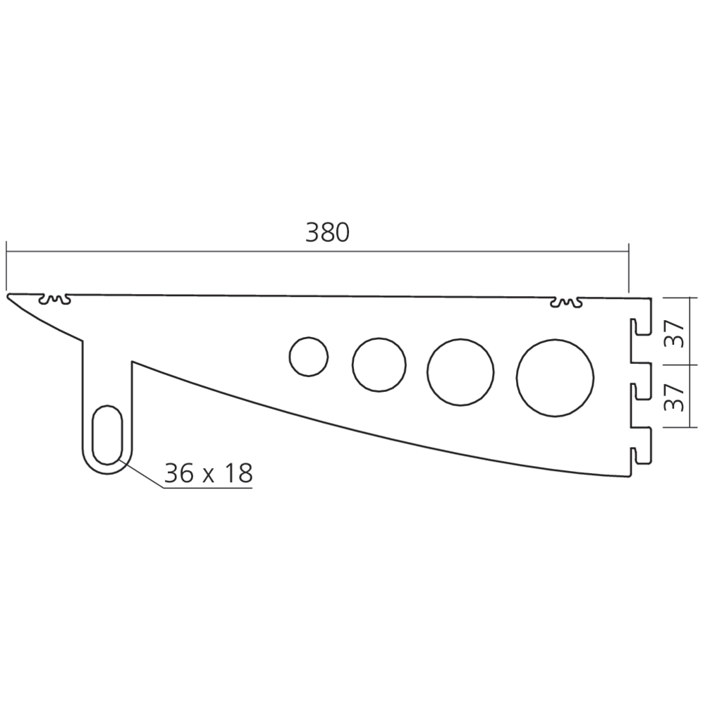 Support tablette et penderie 36 x 18 SOFT DESIGN