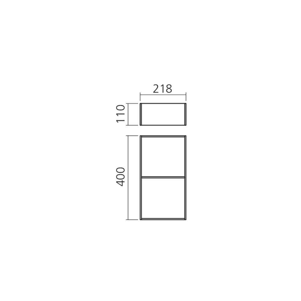 Cadre largeur 218 mm design acier