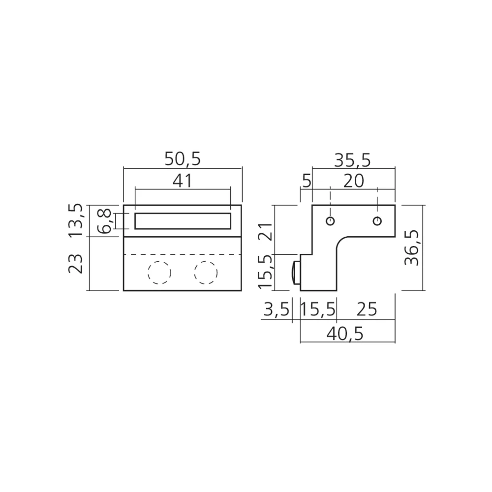 Arrêts pour porte coulissante BASIC ou WHEEL 
