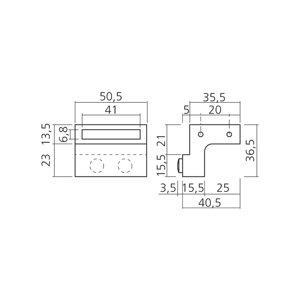 Arrêts pour porte coulissante BASIC ou WHEEL 