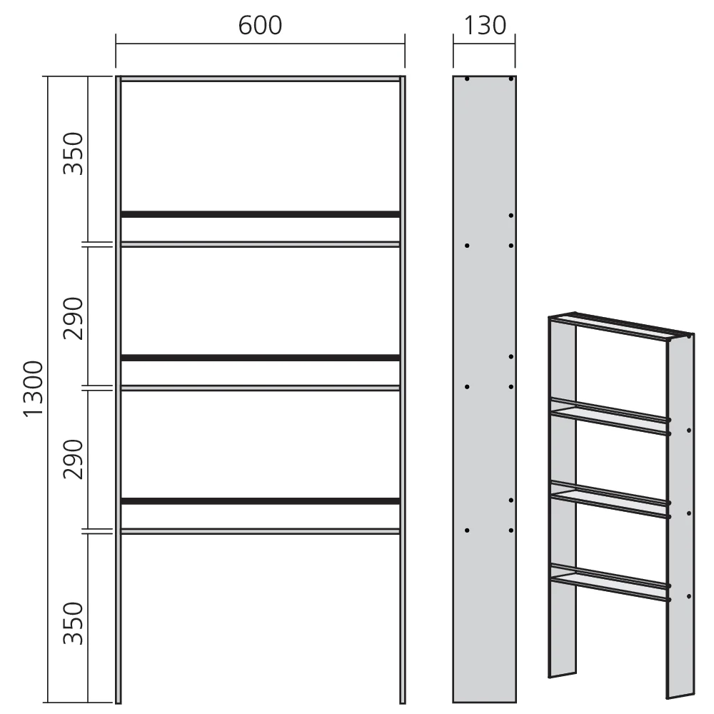 Etagère à poser MODULAR 600 mm