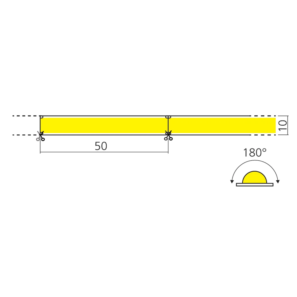 Bande LED COB IP20 10 mm 480 chips/m