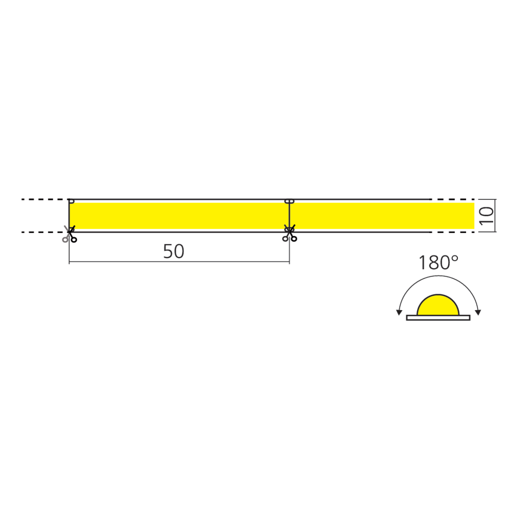 Bande LED COB IP20 10 mm 480 chips/m