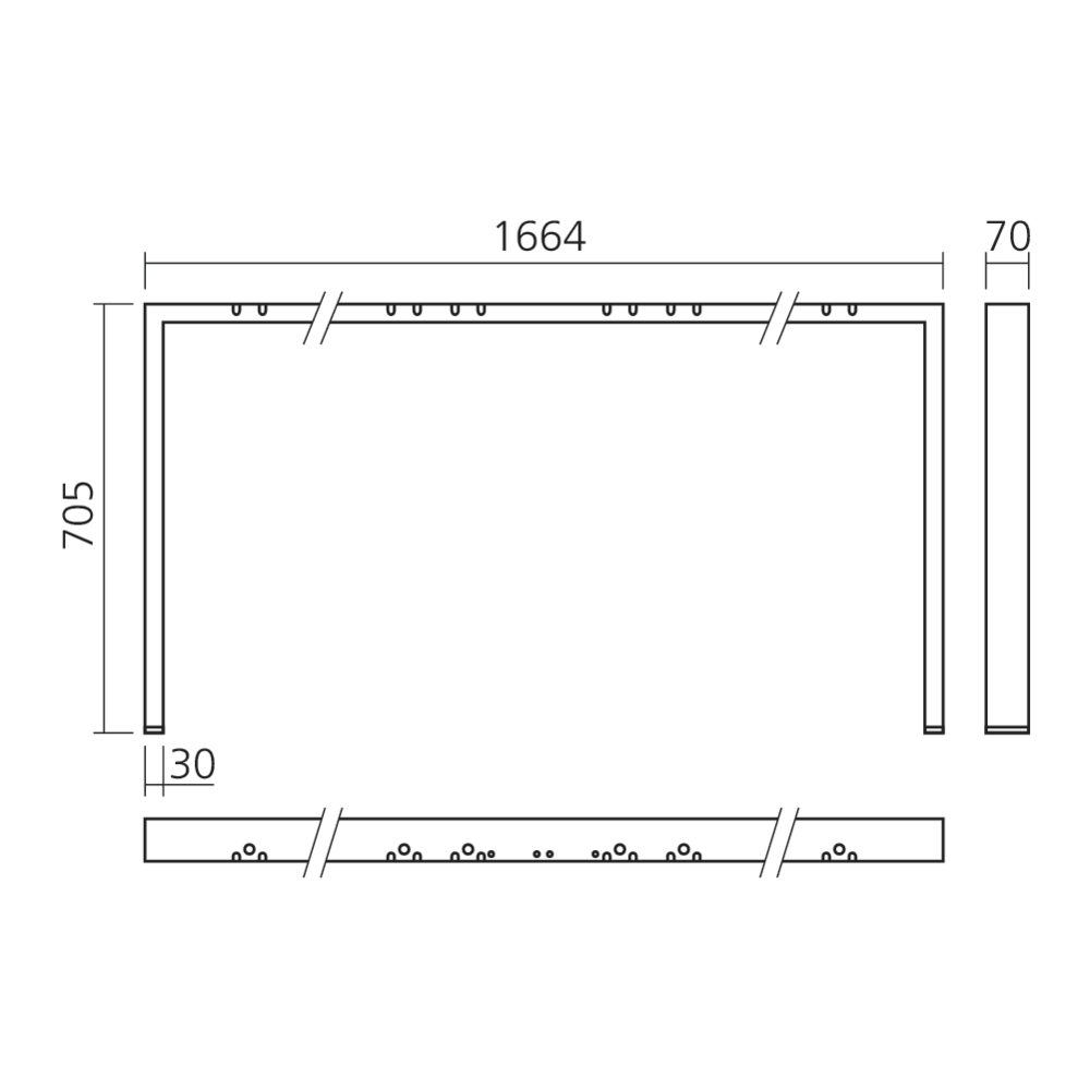 Pied Seventy 1660 mm